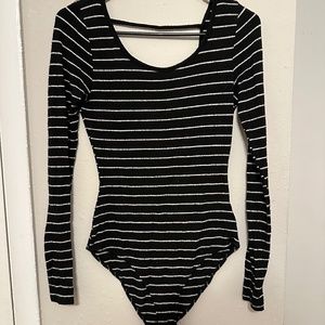 Long Sleeve Striped Bodysuit